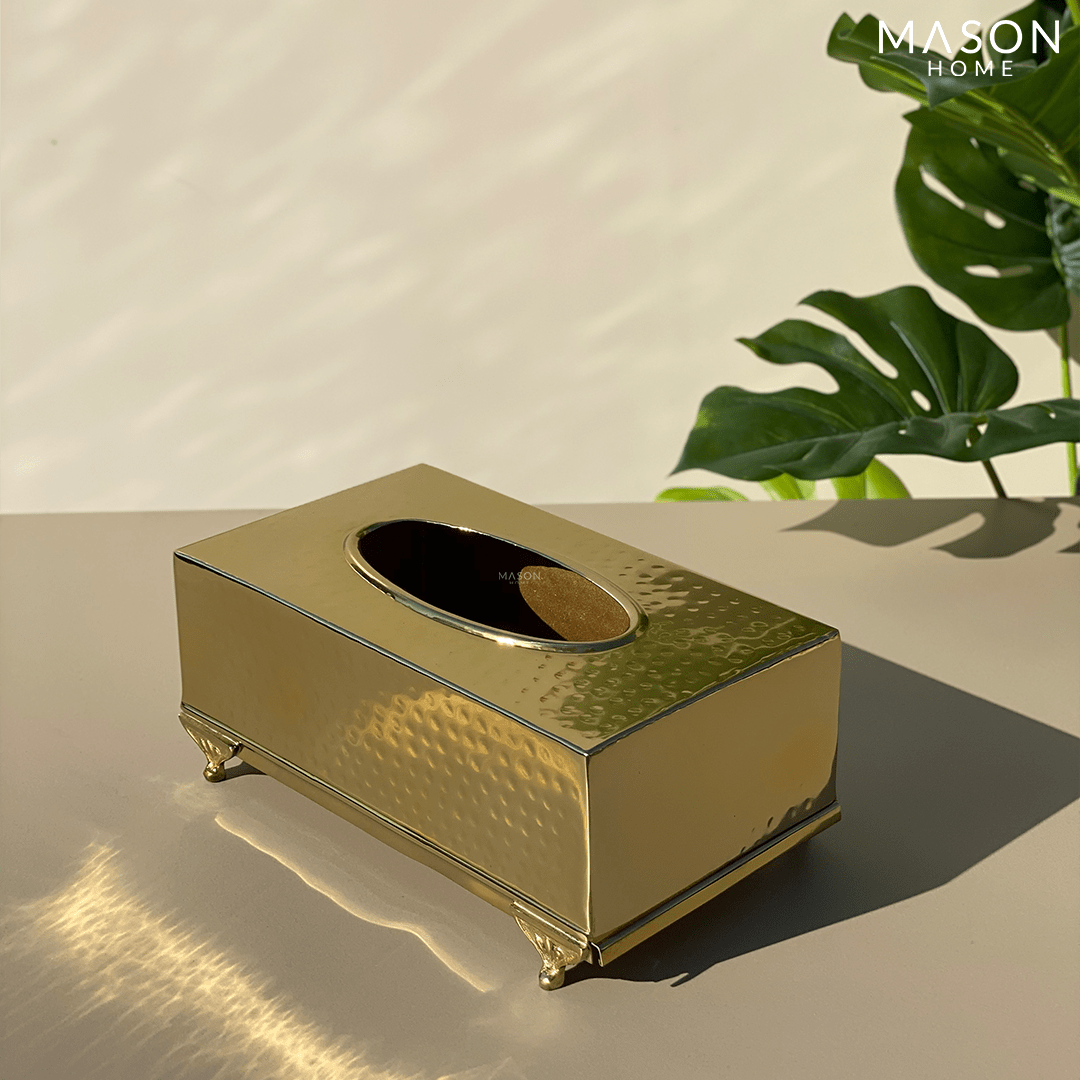 SAFI TISSUE BOX GOLD - Mason Home by Amarsons - Lifestyle &amp; Decor