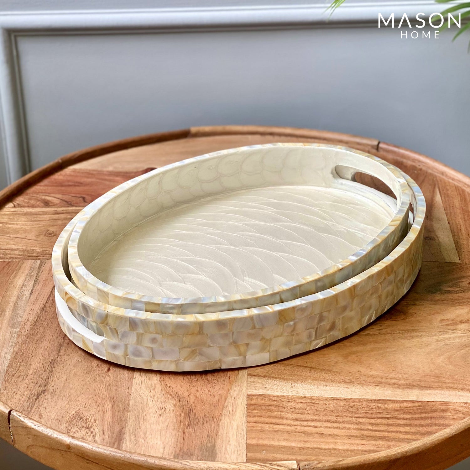 Mother Of Pearl Oval Tray - Large