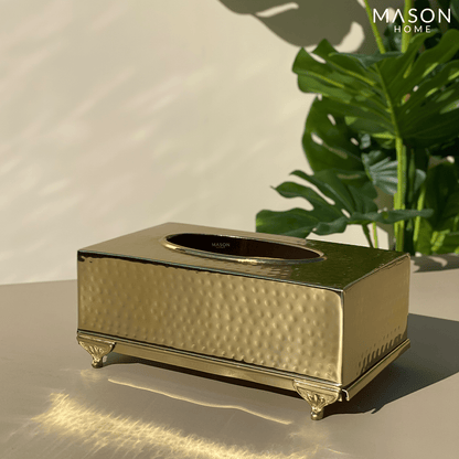 SAFI TISSUE BOX GOLD - Mason Home by Amarsons - Lifestyle &amp; Decor