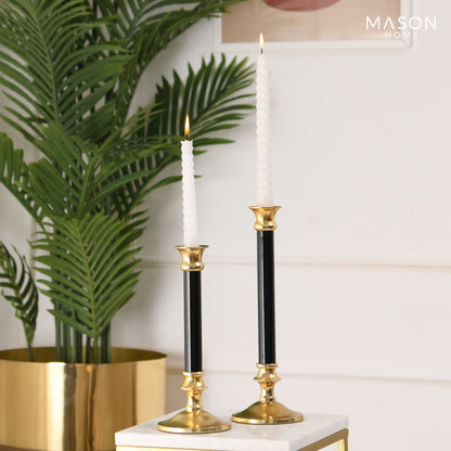 Athens Candle Stand - Black (Set Of 2)
