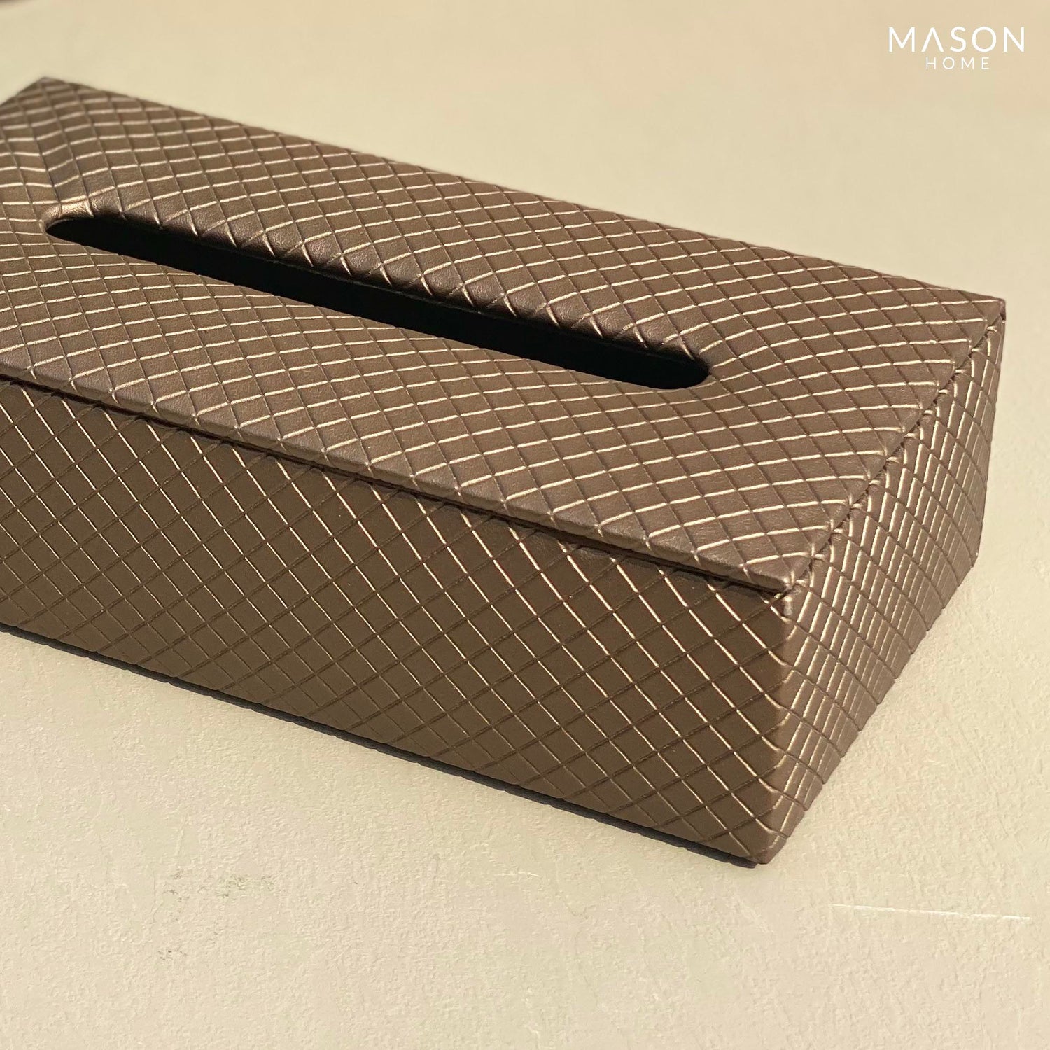 Braided Brown Tissue Box