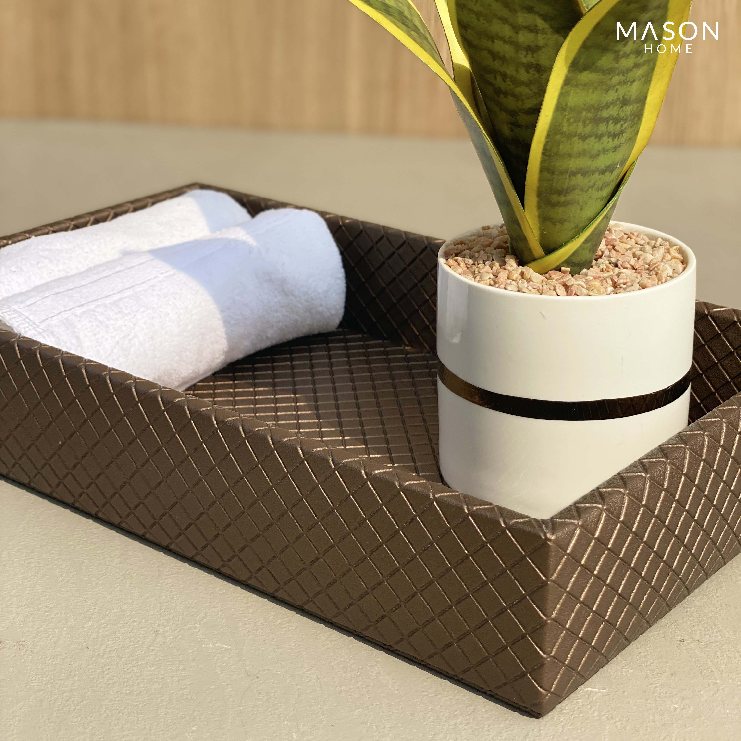 Braided Brown Napkin Holder