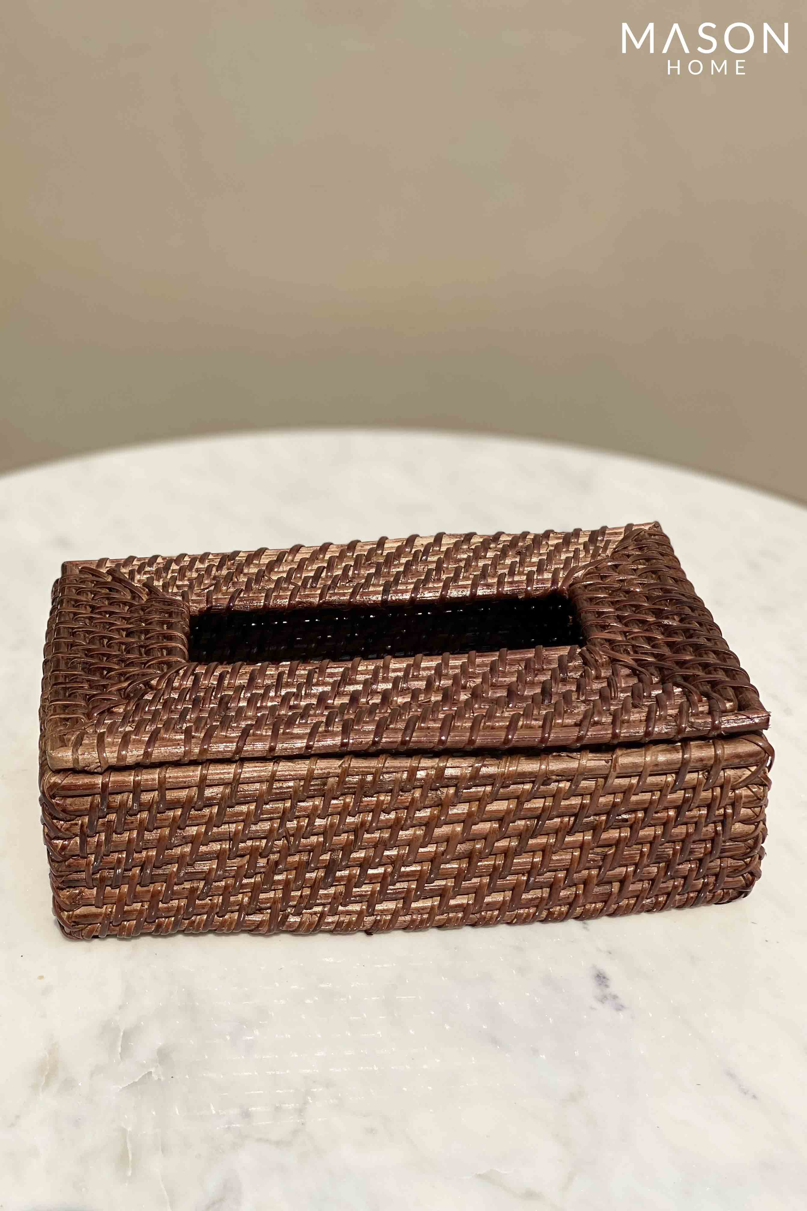 Kovo Rattan Tissue Box - Brown