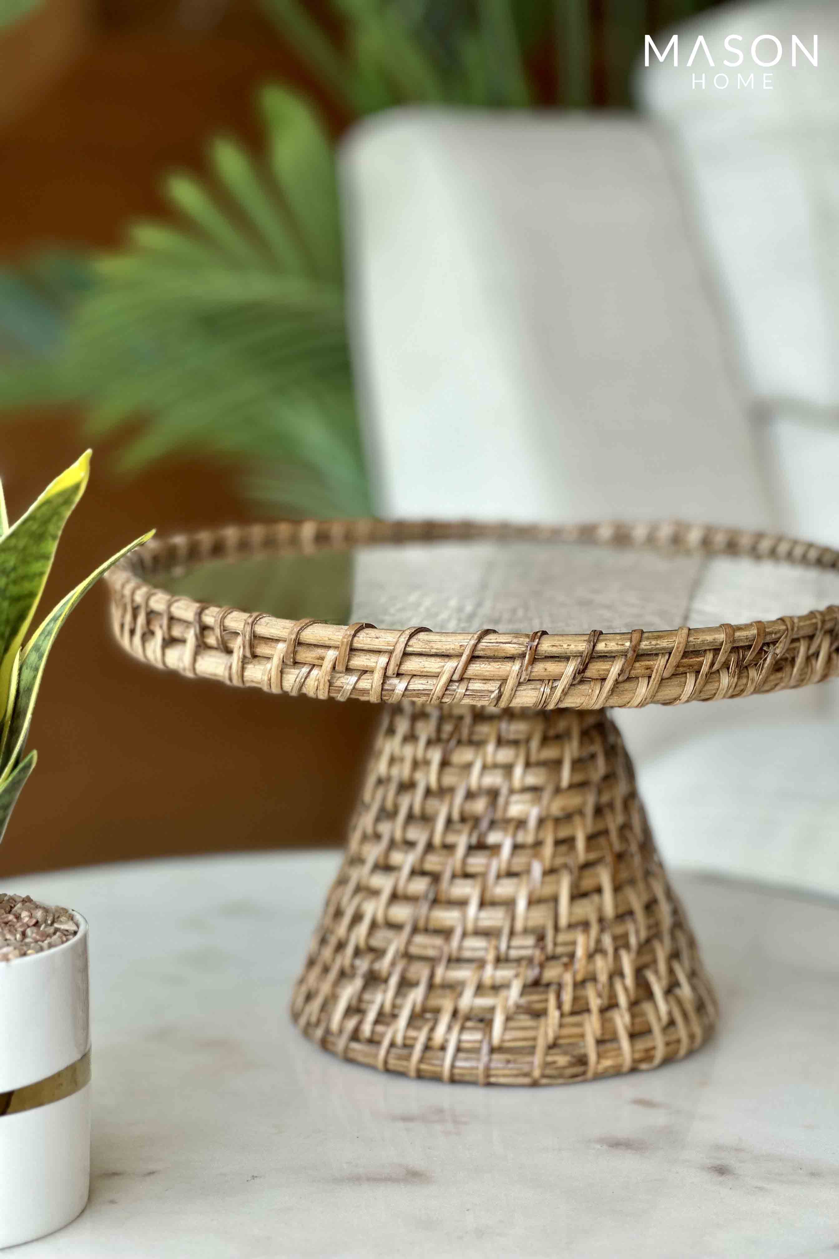 Kovo Rattan Cake Stand - Natural