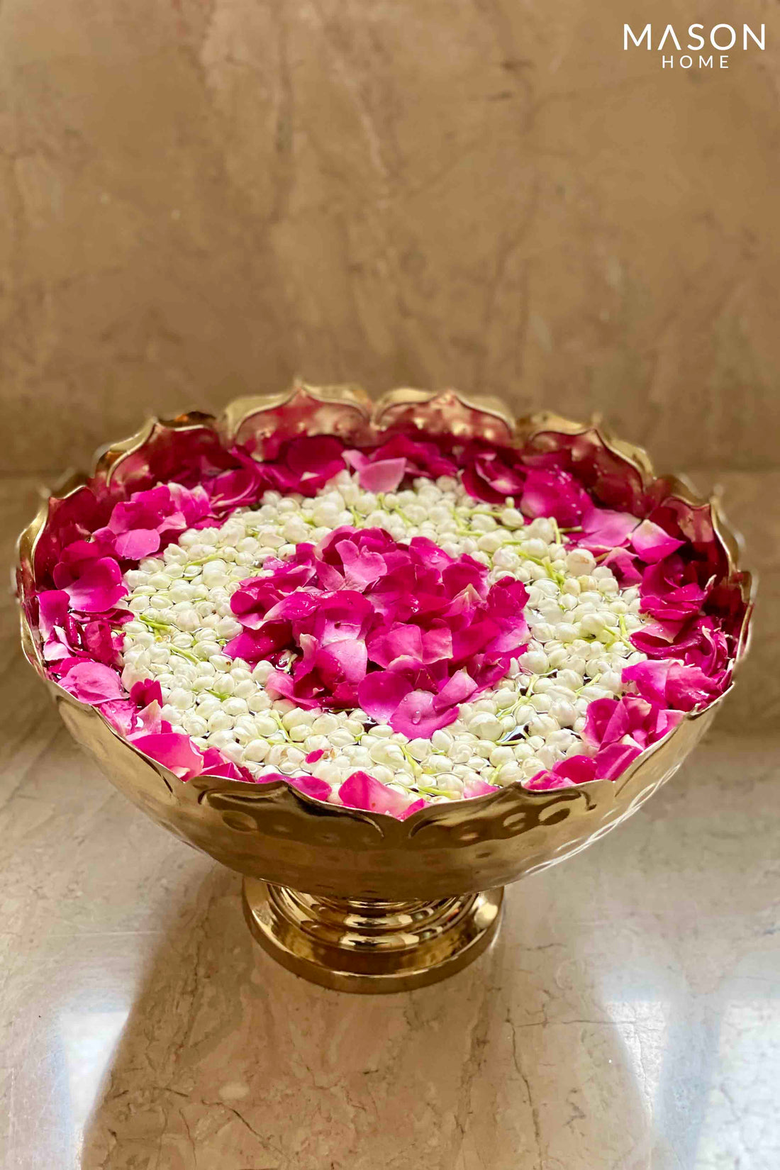 Mehrauli Textured Flower Urli - Large