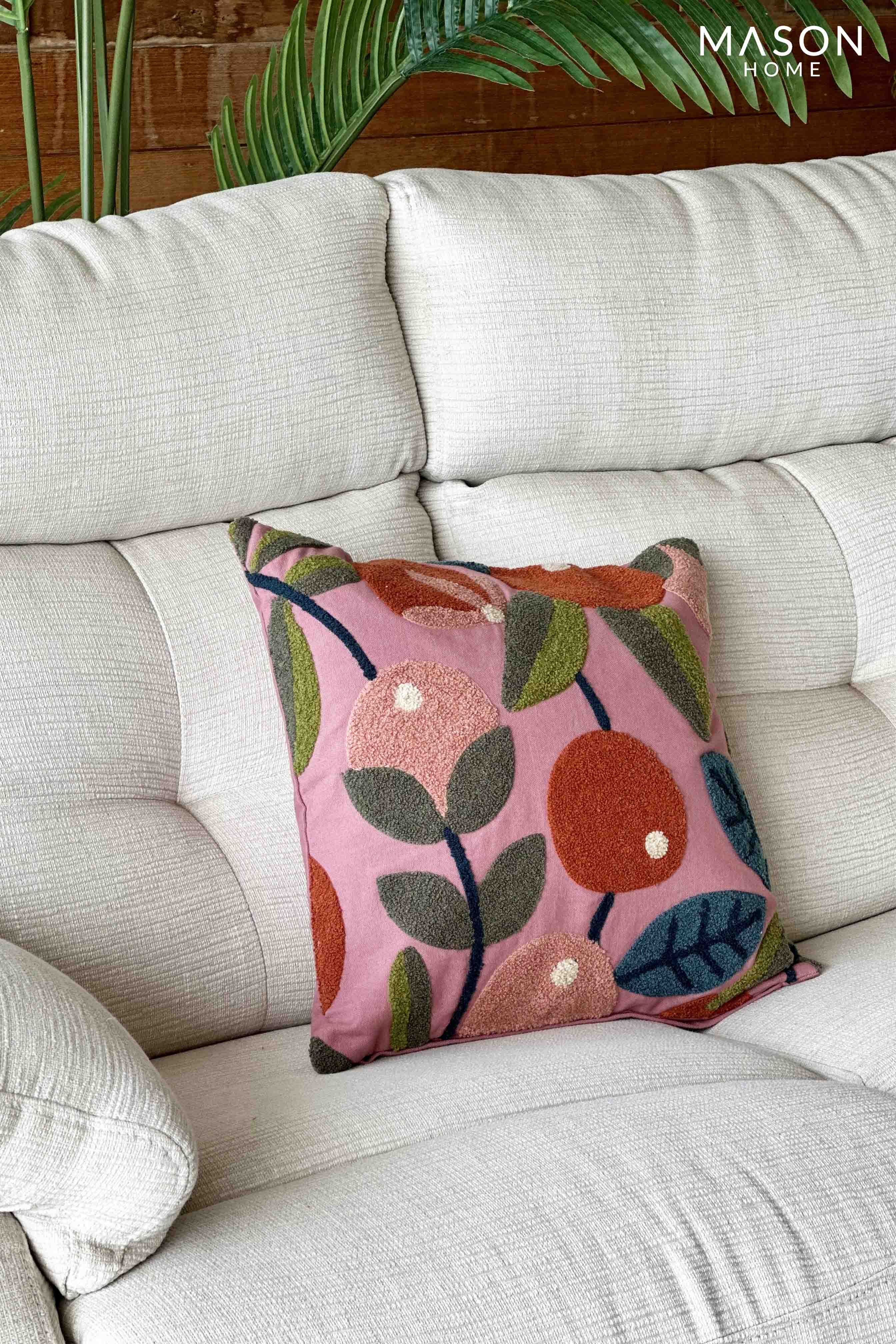 Colour Crush Floral Cushion Cover - Rose Pink