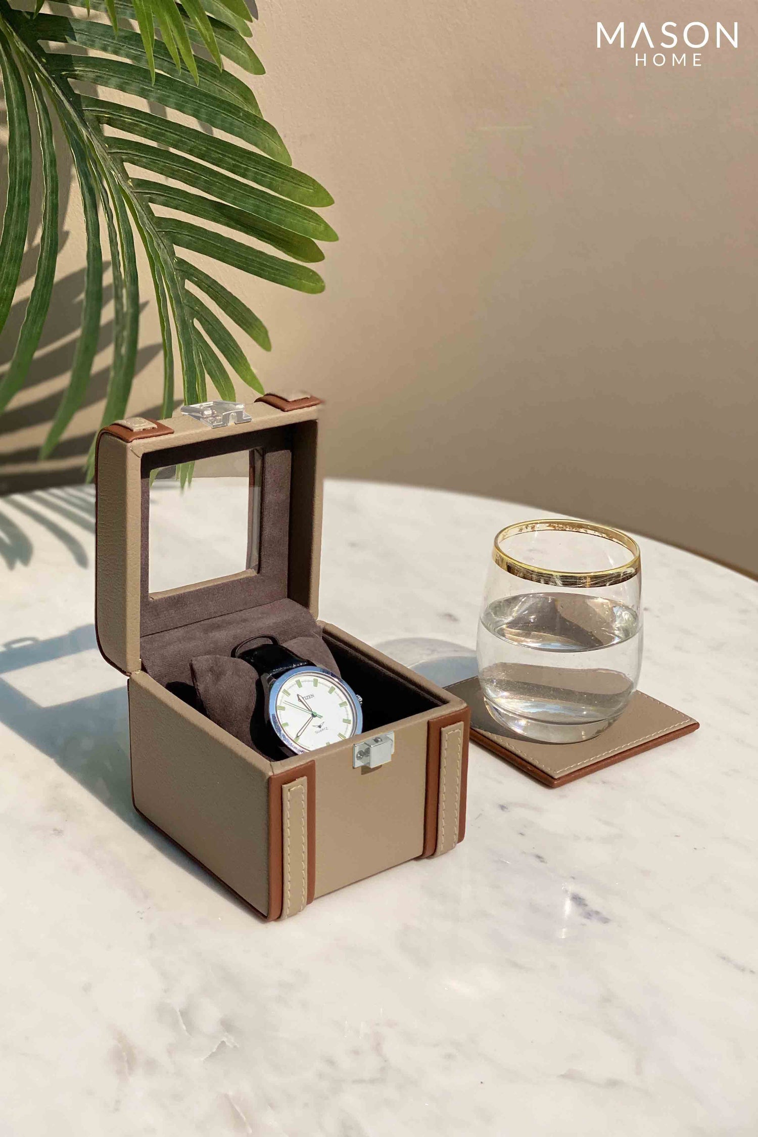 Naples Taupe Watch Box - Single Slot