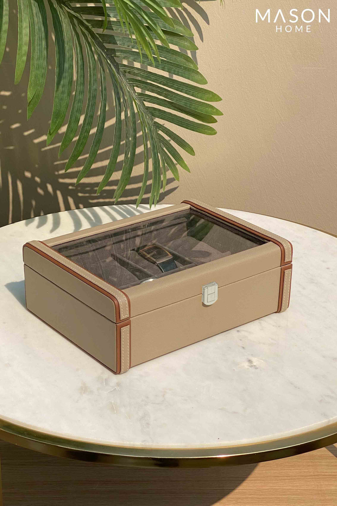 Naples Taupe Watch Box - 8 Slots