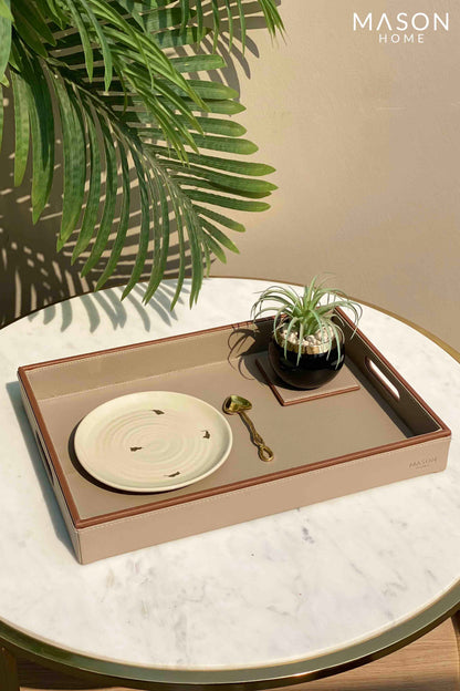 Naples Taupe Tray - Set Of 2