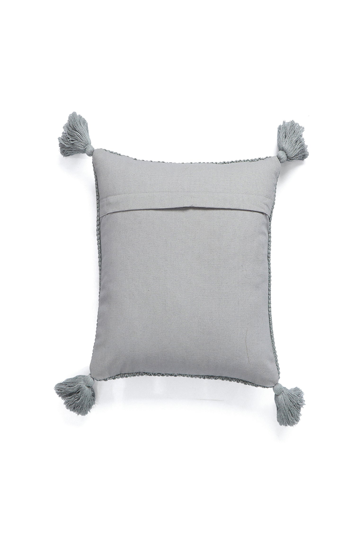 Moss Knitted Decorative Cushion cover (Light Grey Melange)
