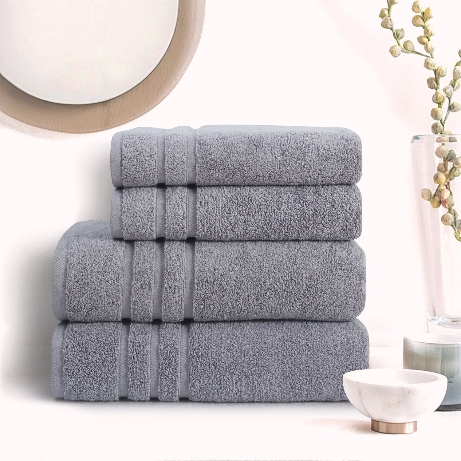 Grey - Zero Twist Bath Towel