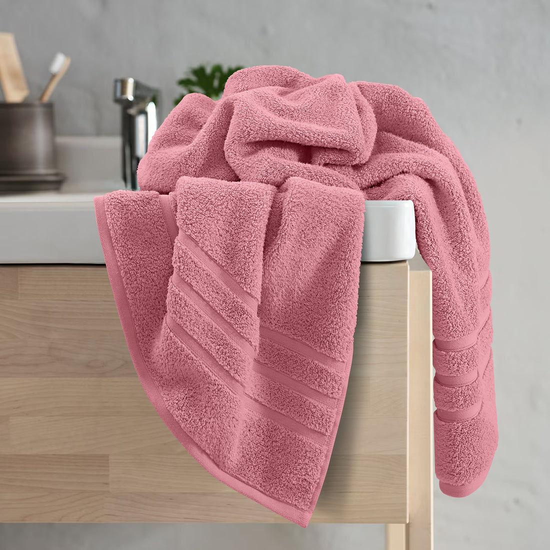 Rose - Zero Twist Hand Towel - (Set Of 2)