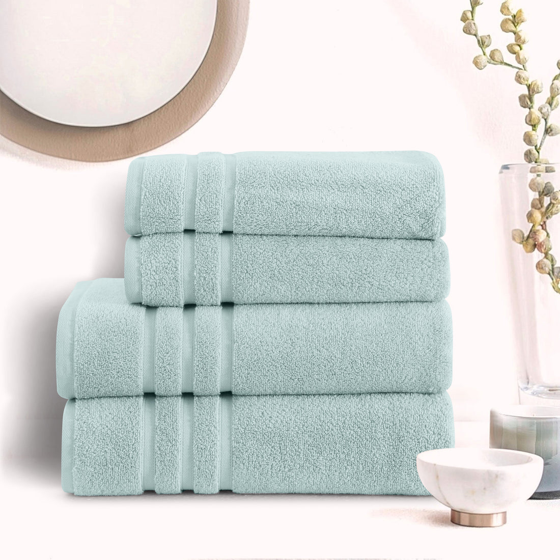 Sage Green - Zero Twist Hand Towel - (Set Of 2)