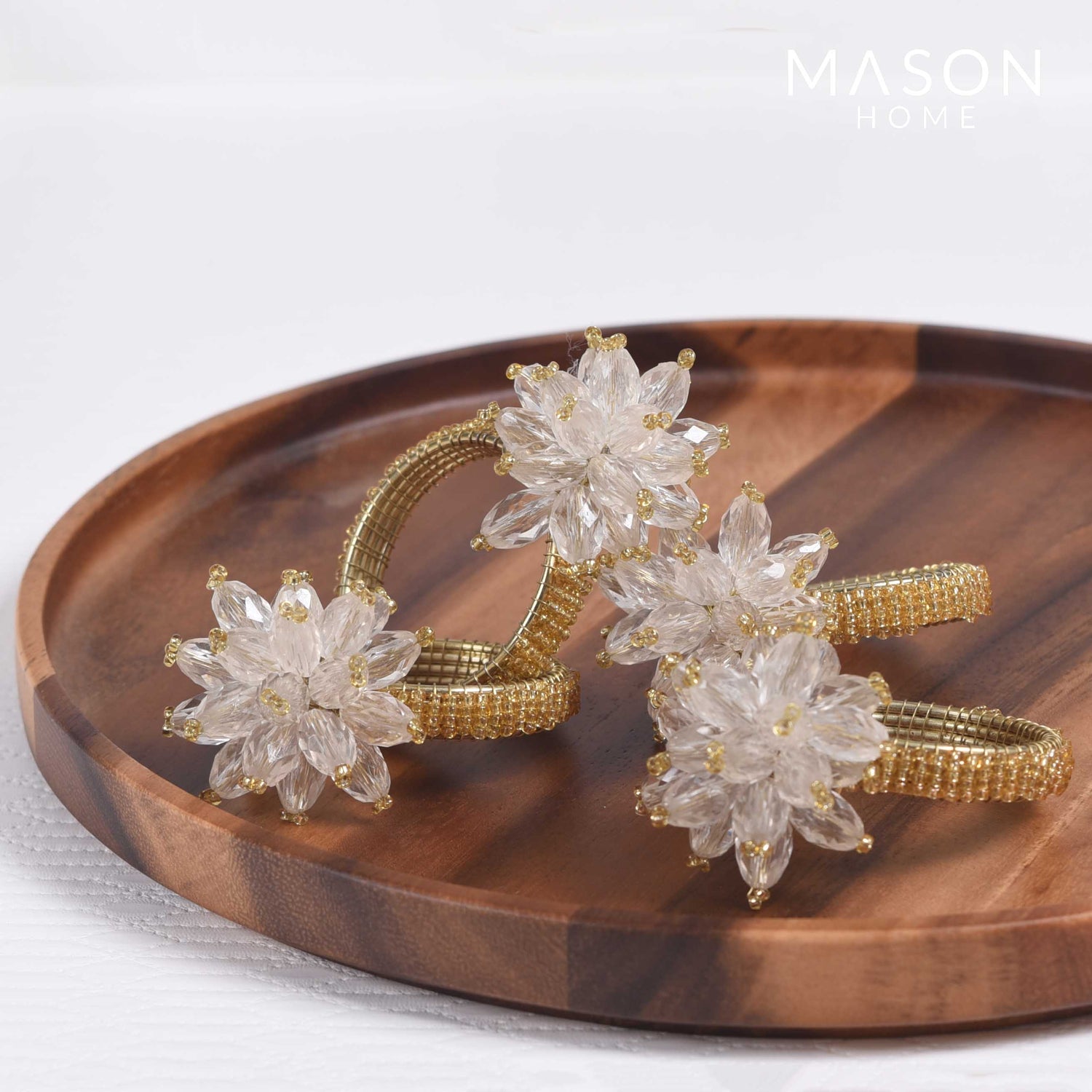 Delicate Fleur Napkin Ring - Set of 4