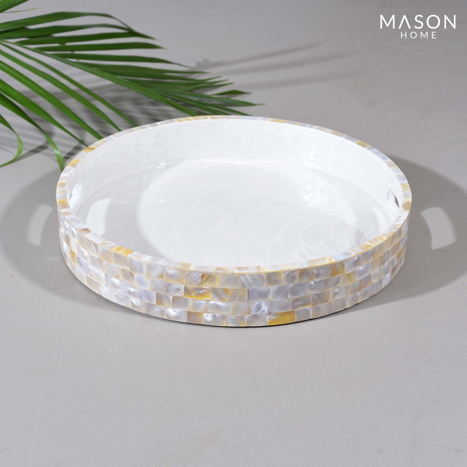 Mother Of Pearl Round Tray (Small)