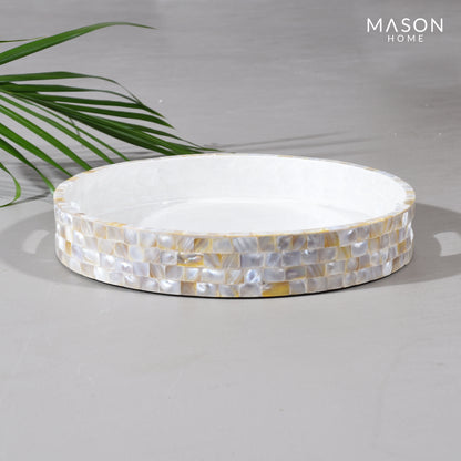 Mother Of Pearl Round Tray (Small)