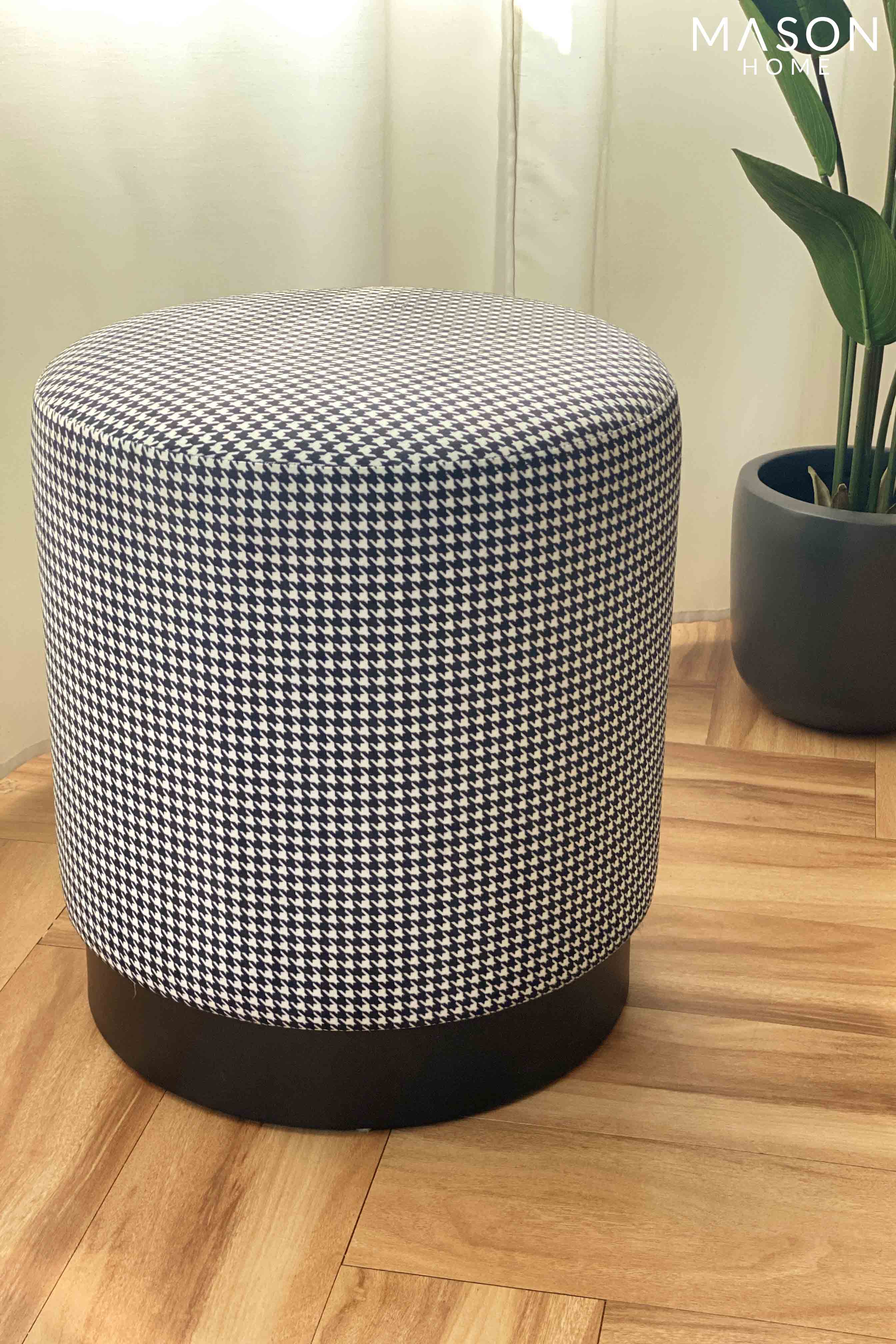Houndstooth Pouffe