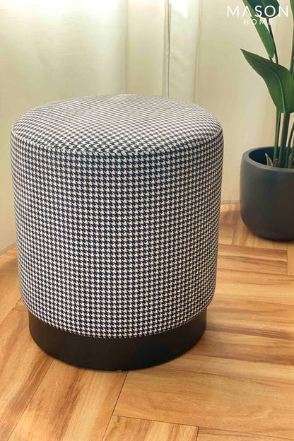 Houndstooth Pouffe