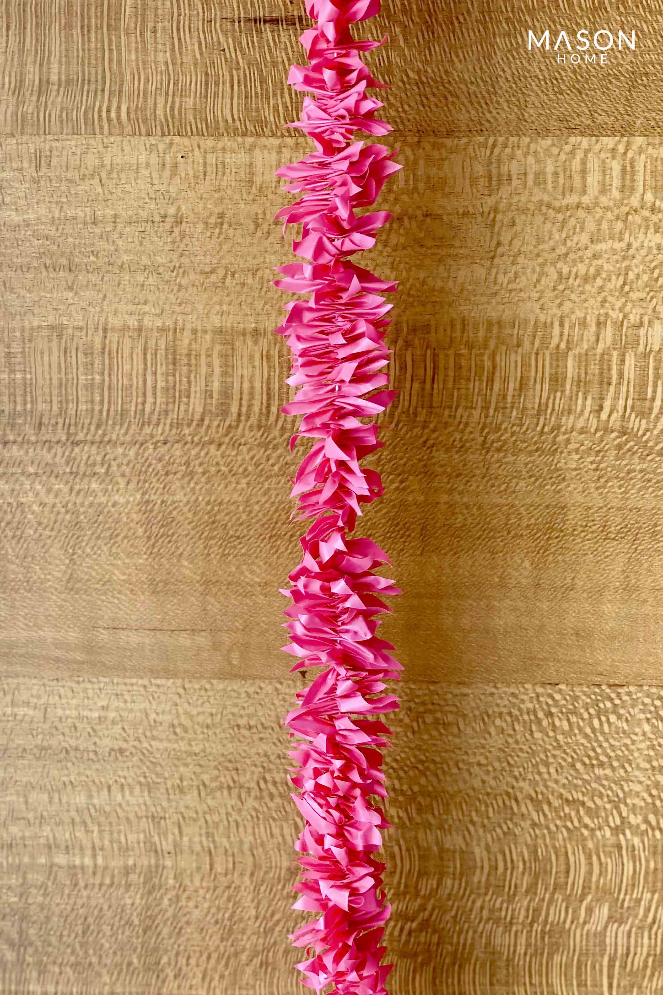 Decorative Artificial Pink Gajra - Set Of 12 (3 Feet)