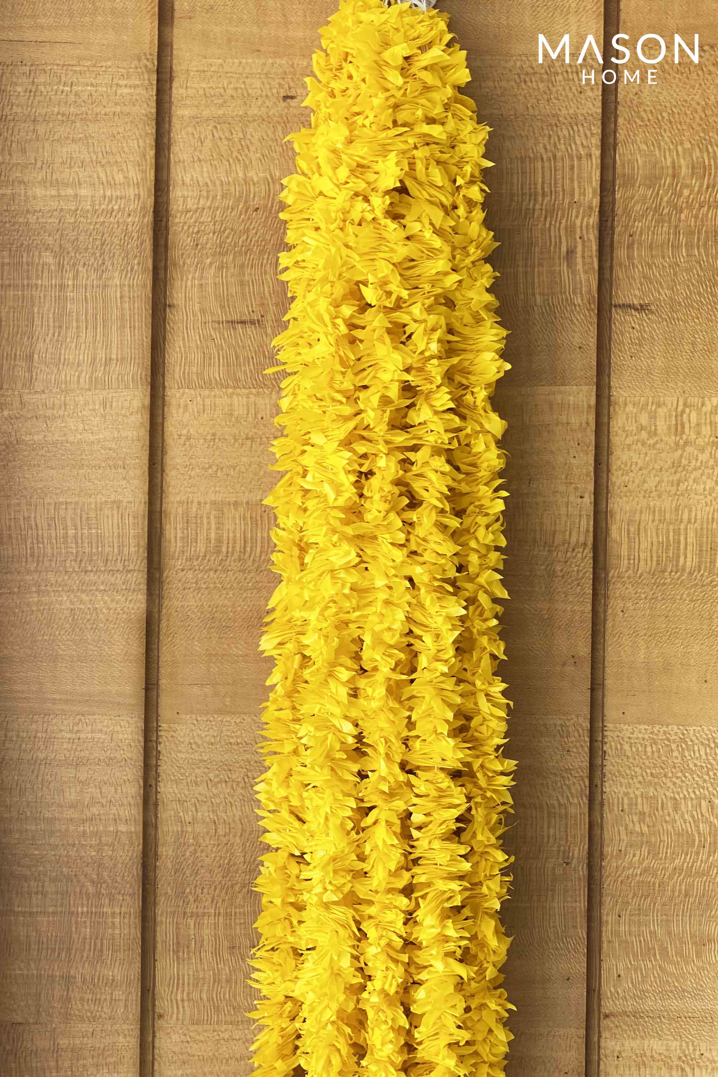 Decorative Artificial Yellow Gajra - Set Of 12 (3 Feet)