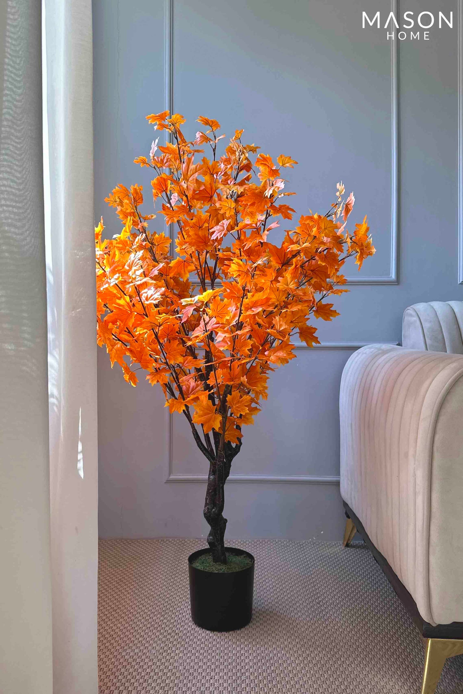 Artificial Maple Plant - 4 Feet (with Base Pot)