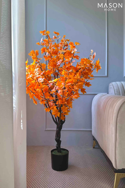Artificial Maple Plant - 4 Feet (with Base Pot)