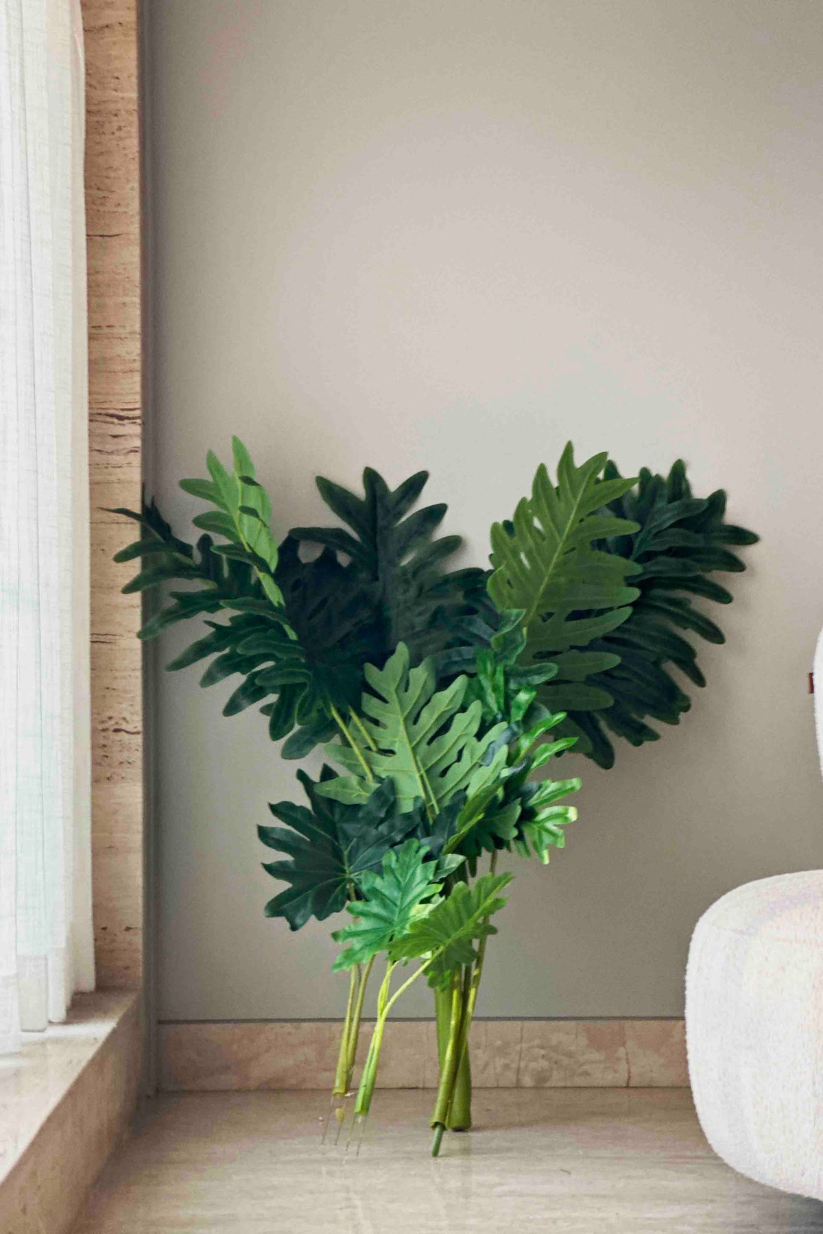 Artificial Wide Monstera Plant - 3.5 Feet