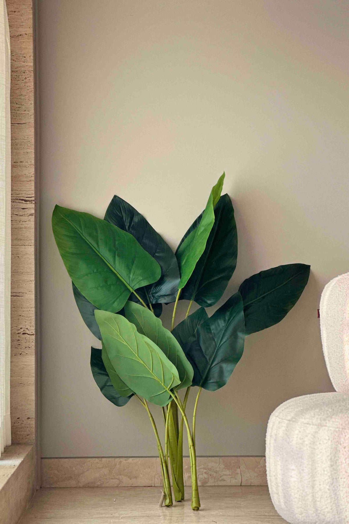 Artificial Taro Plant - 3.5 Feet