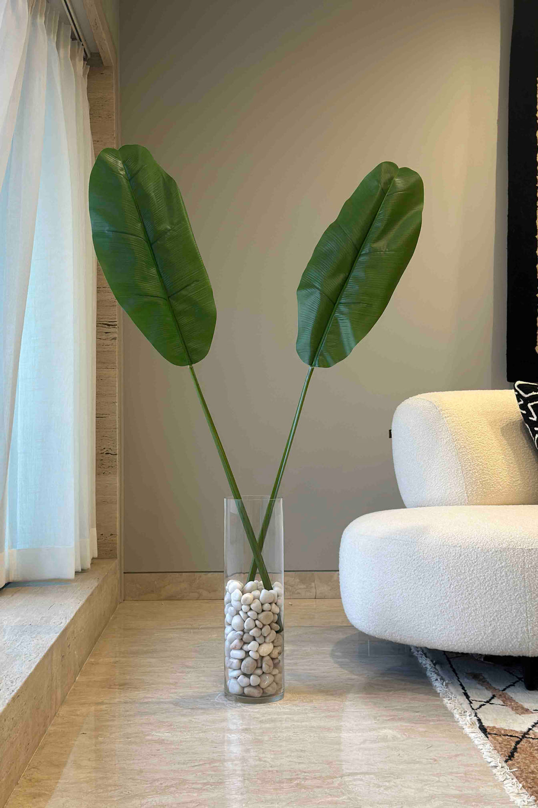 Artificial Fresh Green Banana Plant - 4 Feet (Set Of 2)