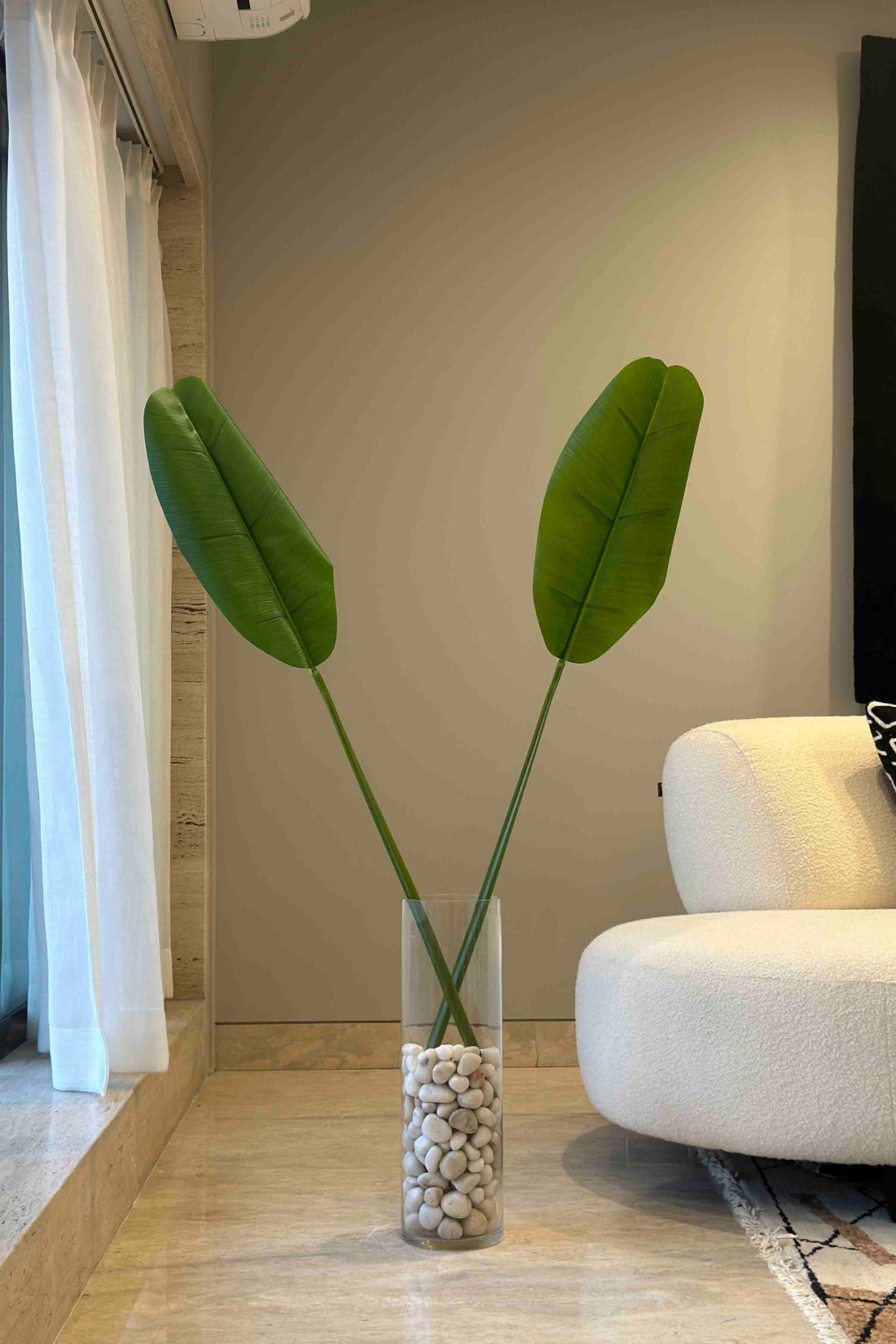 Artificial Fresh Green Banana Plant - 3.5 Feet (Set Of 2)