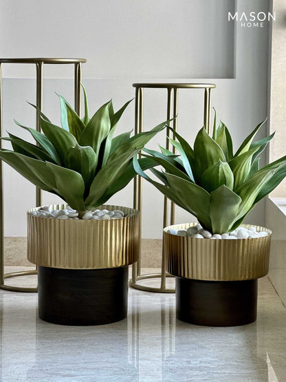 Brooklyn Fluted Brown Planter  (Set of 2)