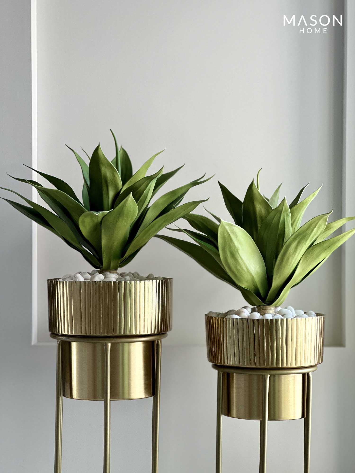 Brooklyn Fluted Gold Planter  (Set of 2)