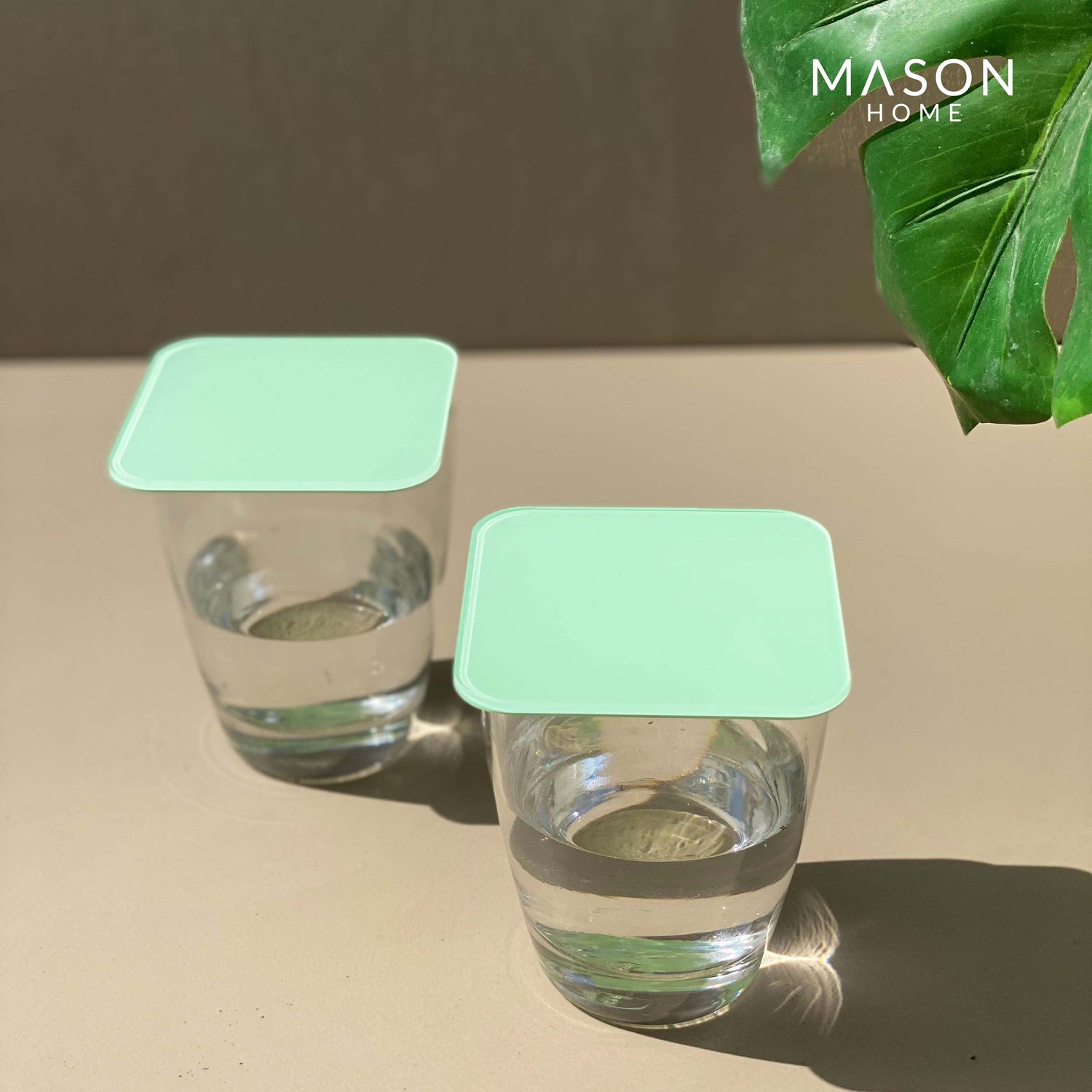 Mint Green Avenue Square Covers - Set Of 6