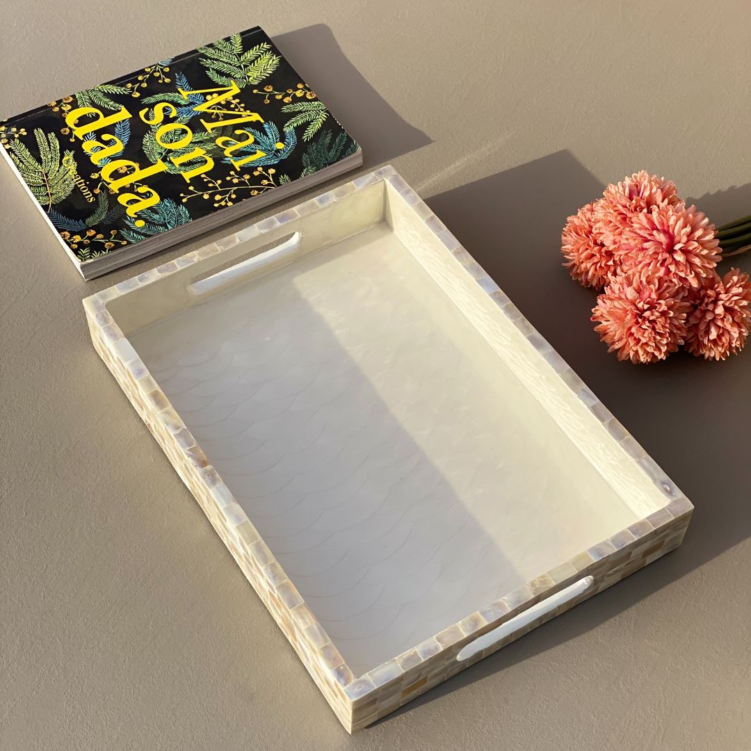 MOTHER OF PEARL TRAY RECTANGLE (MEDIUM) - Mason Home by Amarsons - Lifestyle &amp; Decor