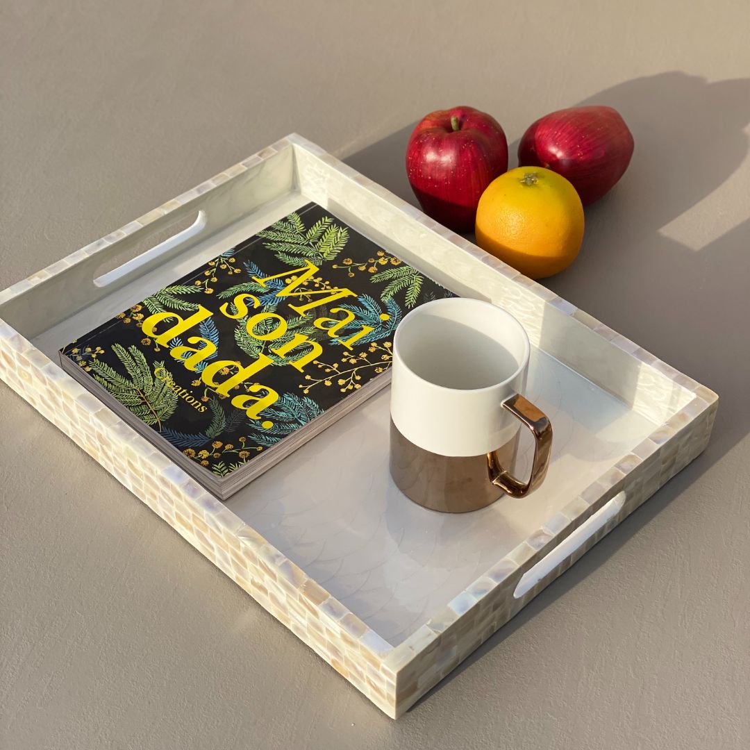 MOTHER OF PEARL TRAY RECTANGLE (LARGE) - Mason Home by Amarsons - Lifestyle &amp; Decor