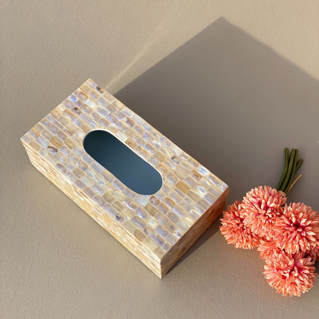 Pearl tissue box clearance cover