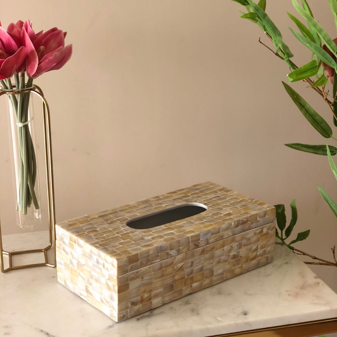 MOTHER OF PEARL TISSUE BOX - Mason Home by Amarsons - Lifestyle &amp; Decor