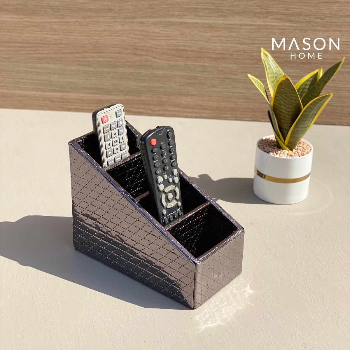 REMOTE HOLDER - GUN METAL - Mason Home by Amarsons - Lifestyle &amp; Decor