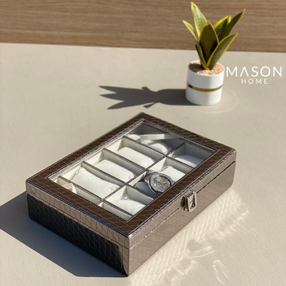 WATCH BOX - GUN METAL - Mason Home by Amarsons - Lifestyle &amp; Decor