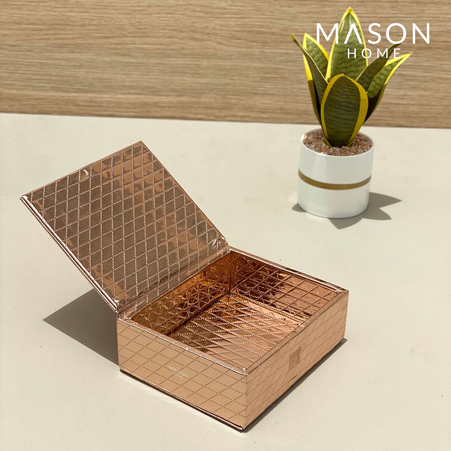 MULTIPURPOSE ACCESSORIES BOX - ROSE GOLD - Mason Home by Amarsons - Lifestyle &amp; Decor
