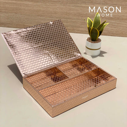 MULTIPURPOSE ACCESSORIES BOX - ROSE GOLD - Mason Home by Amarsons - Lifestyle &amp; Decor