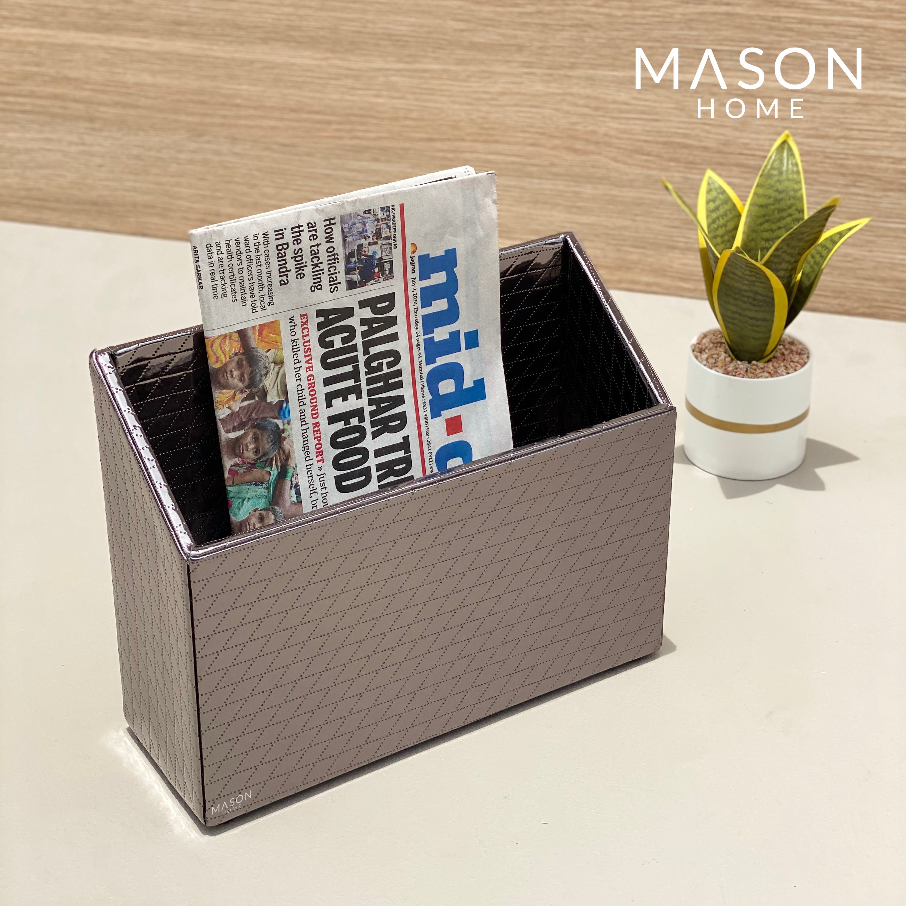 MAGAZINE STAND - GUN METAL - Mason Home by Amarsons - Lifestyle &amp; Decor