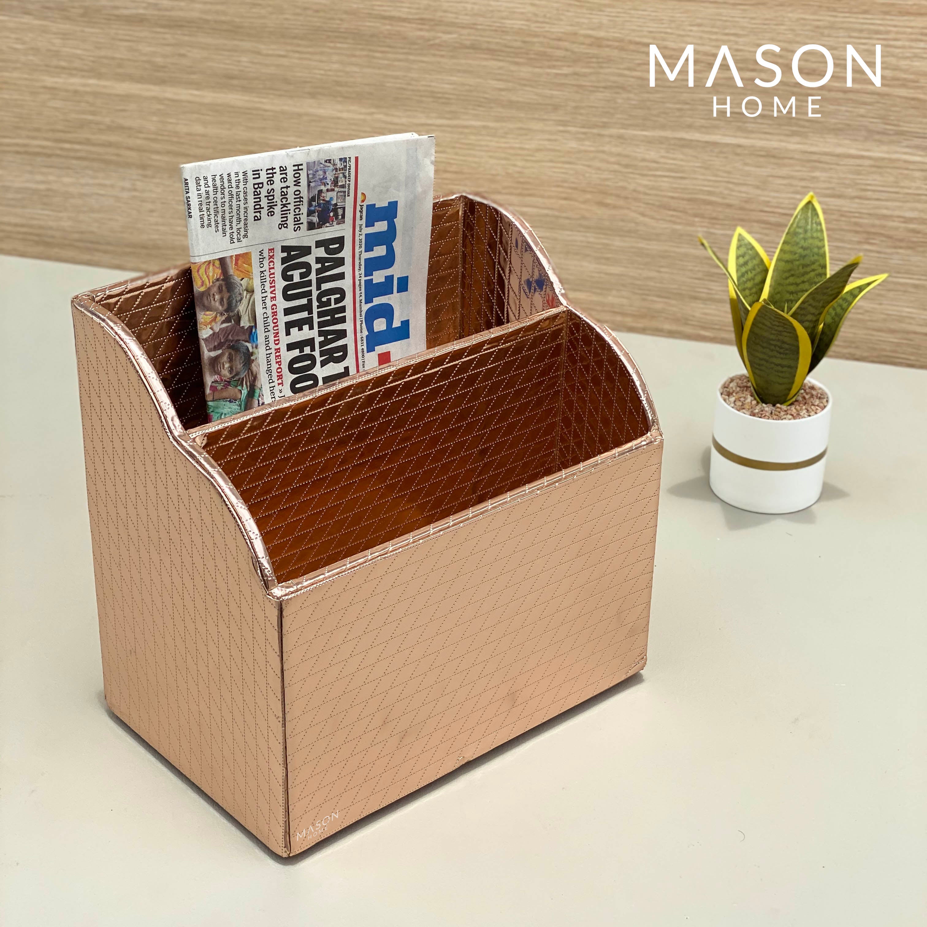 MAGAZINE STAND - ROSE GOLD - Mason Home by Amarsons - Lifestyle &amp; Decor