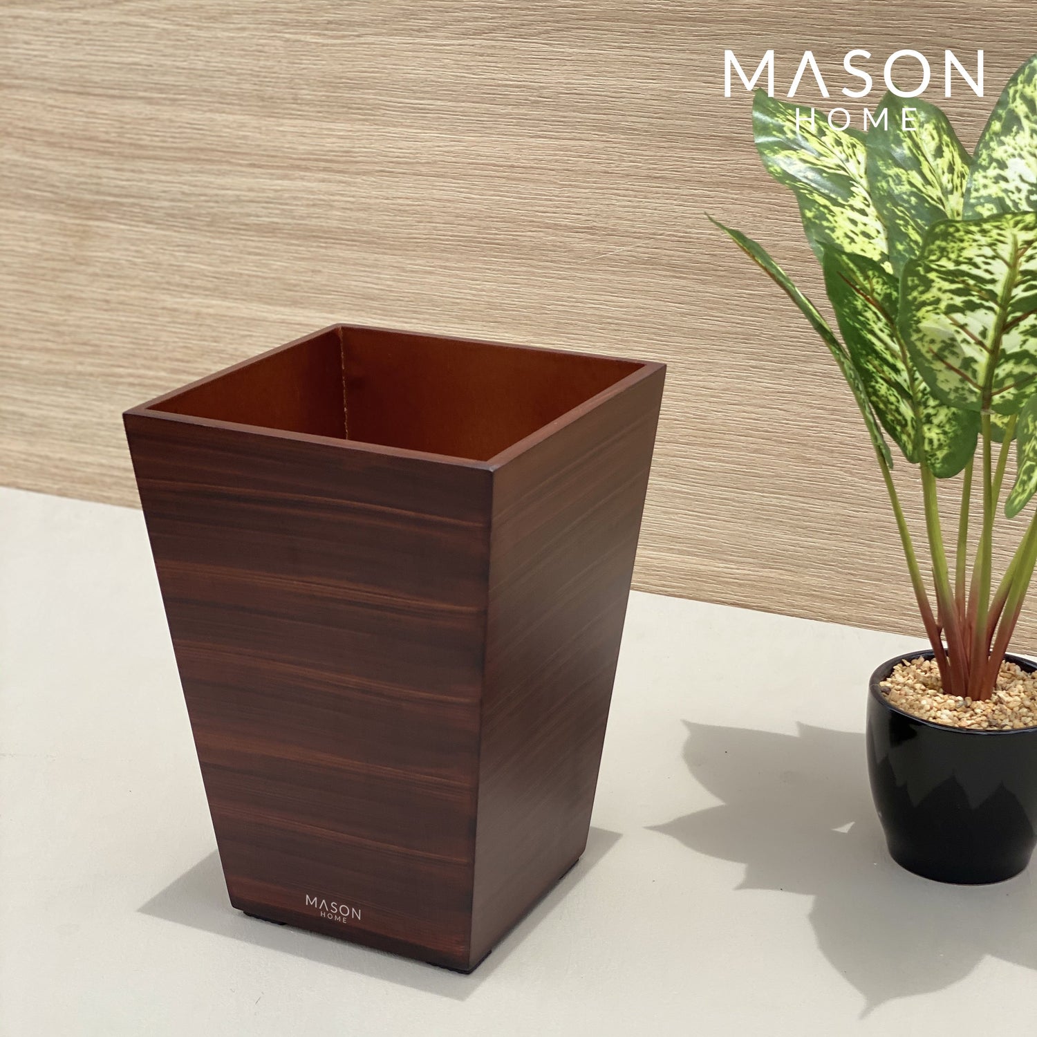 WOODEN DUSTBIN - Mason Home by Amarsons - Lifestyle &amp; Decor