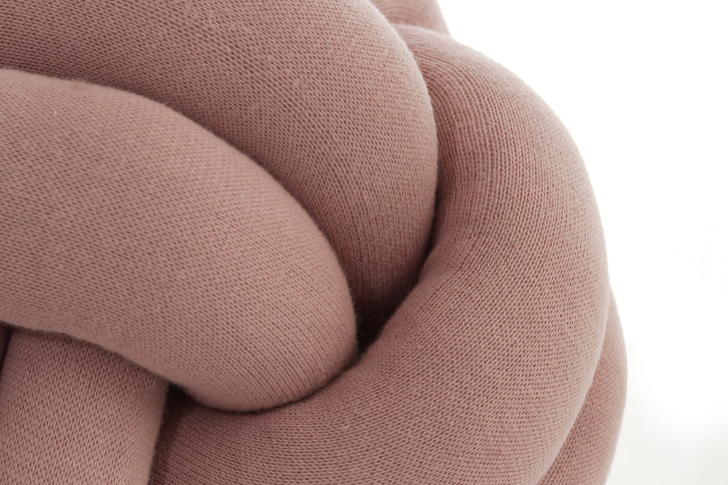 Nodo - Combed Cotton Knitted Knot Pillow (Pink)