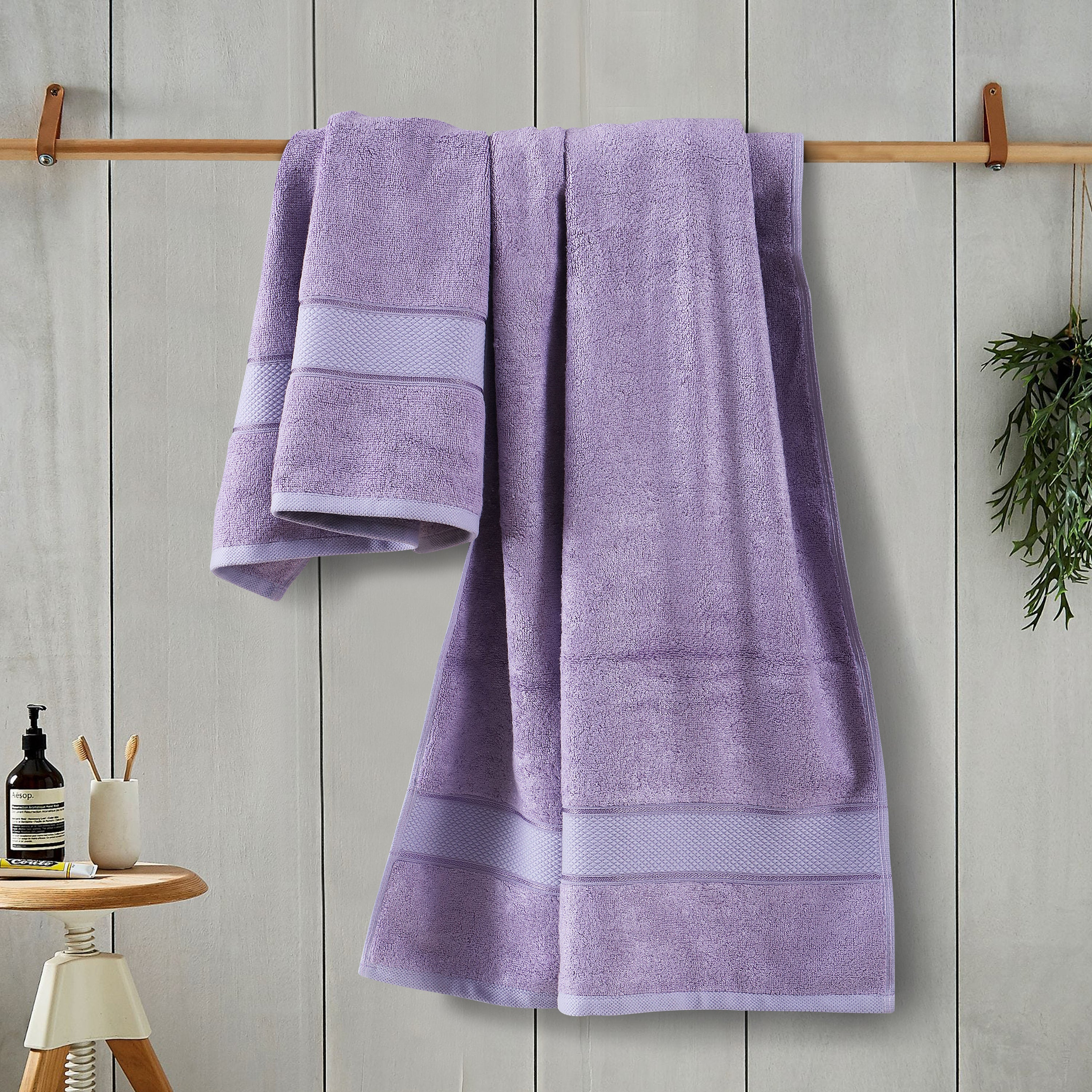 Lilac - Bamboo Hand Towel - (Set Of 2)