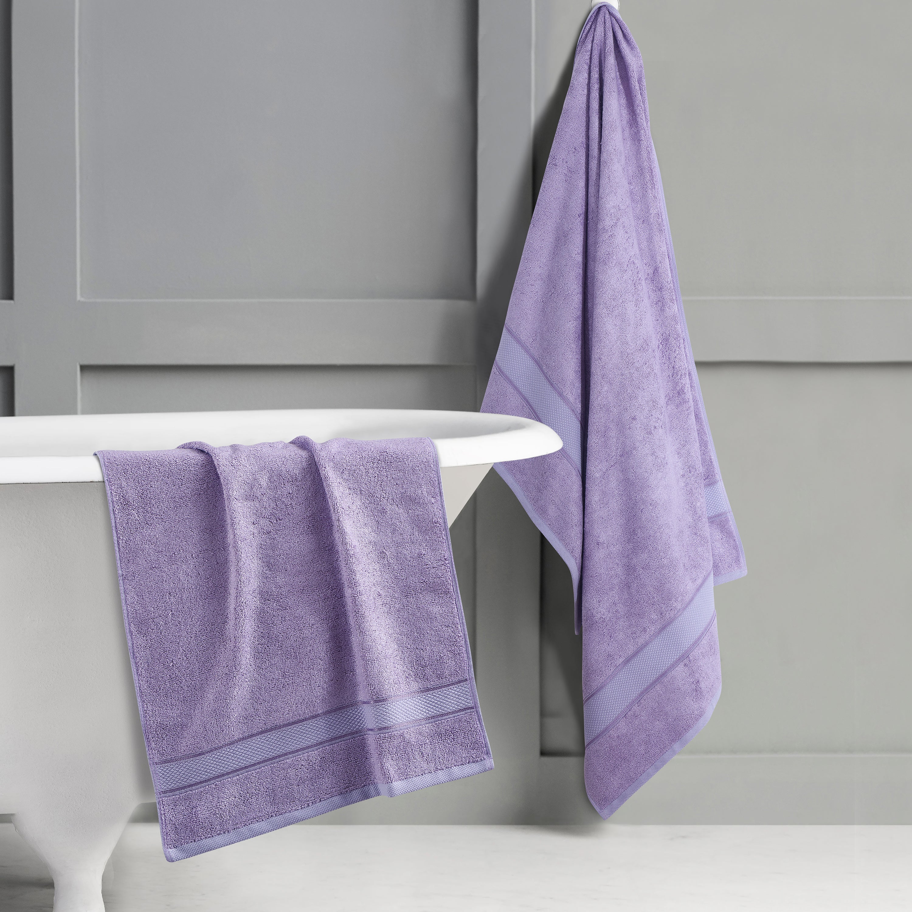 Purple decorative best sale bath towels