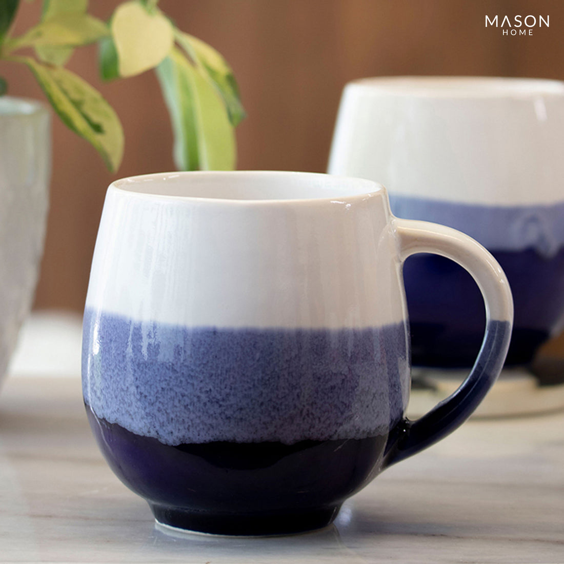 Blue Ombre Coffee Mug (Set Of 2)