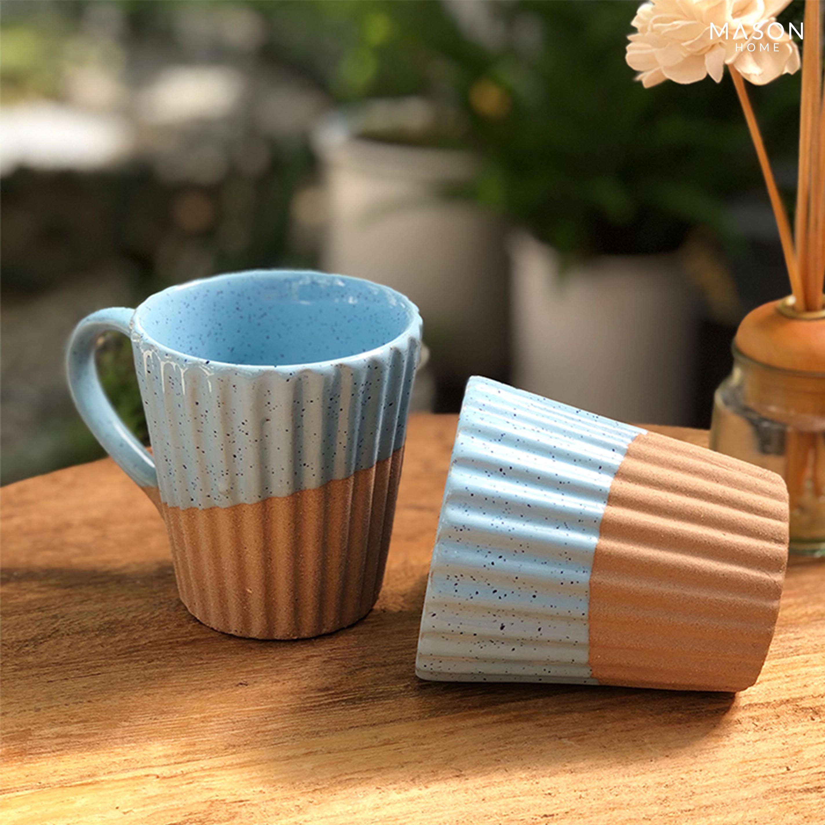 Male Striped Coffee Mug (Set Of 2)