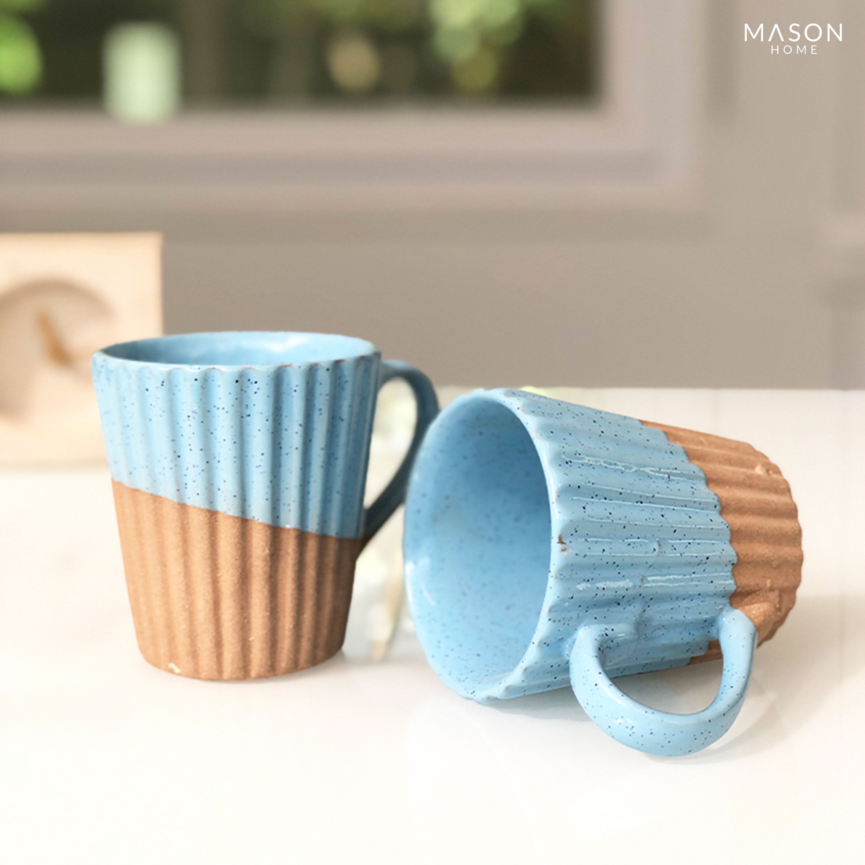 Male Striped Coffee Mug (Set Of 2)